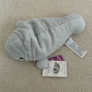 Warmies Plush Manatee Heatable Stuffed Animal - Light Gray